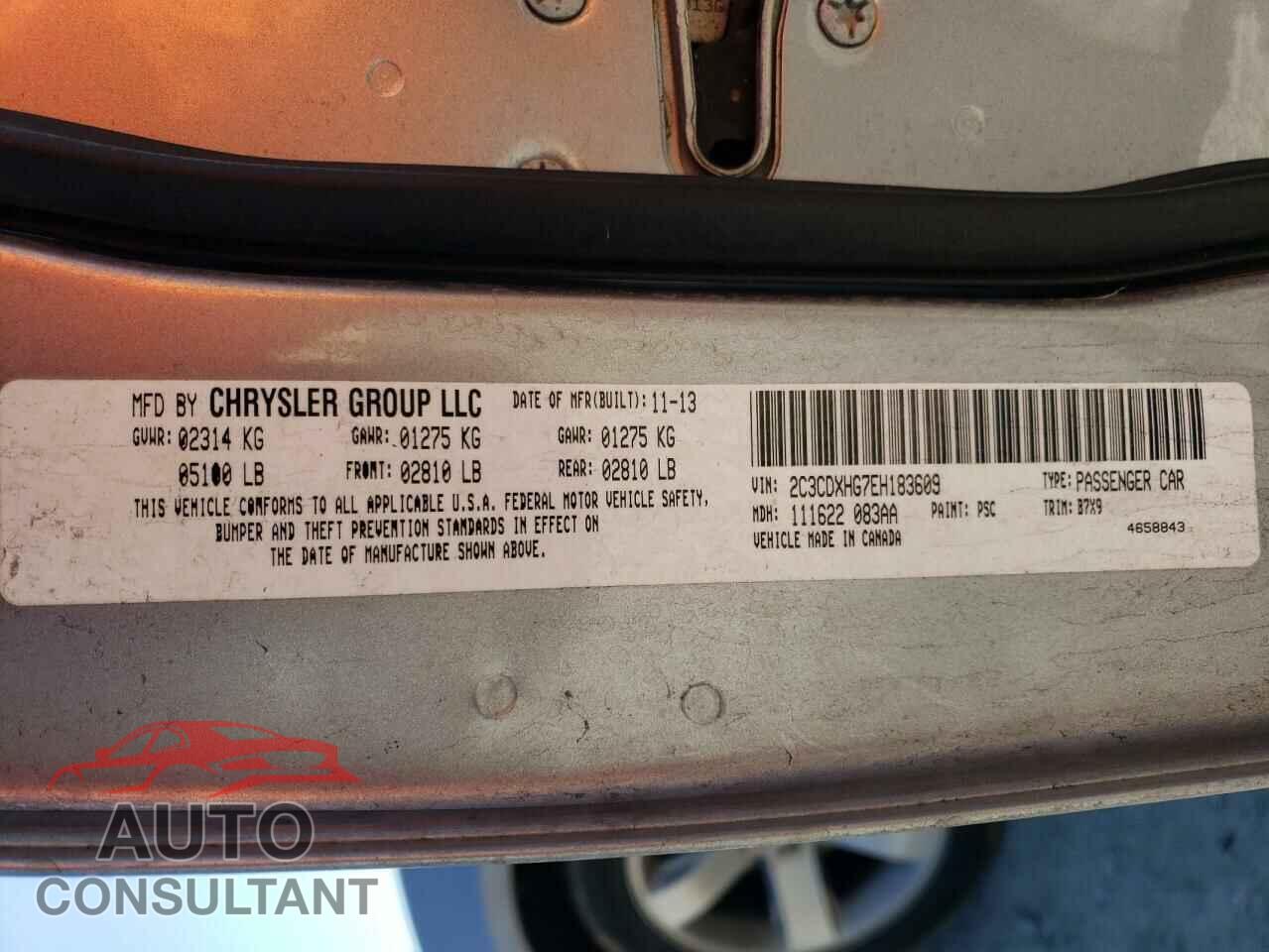 DODGE CHARGER 2014 - 2C3CDXHG7EH183609