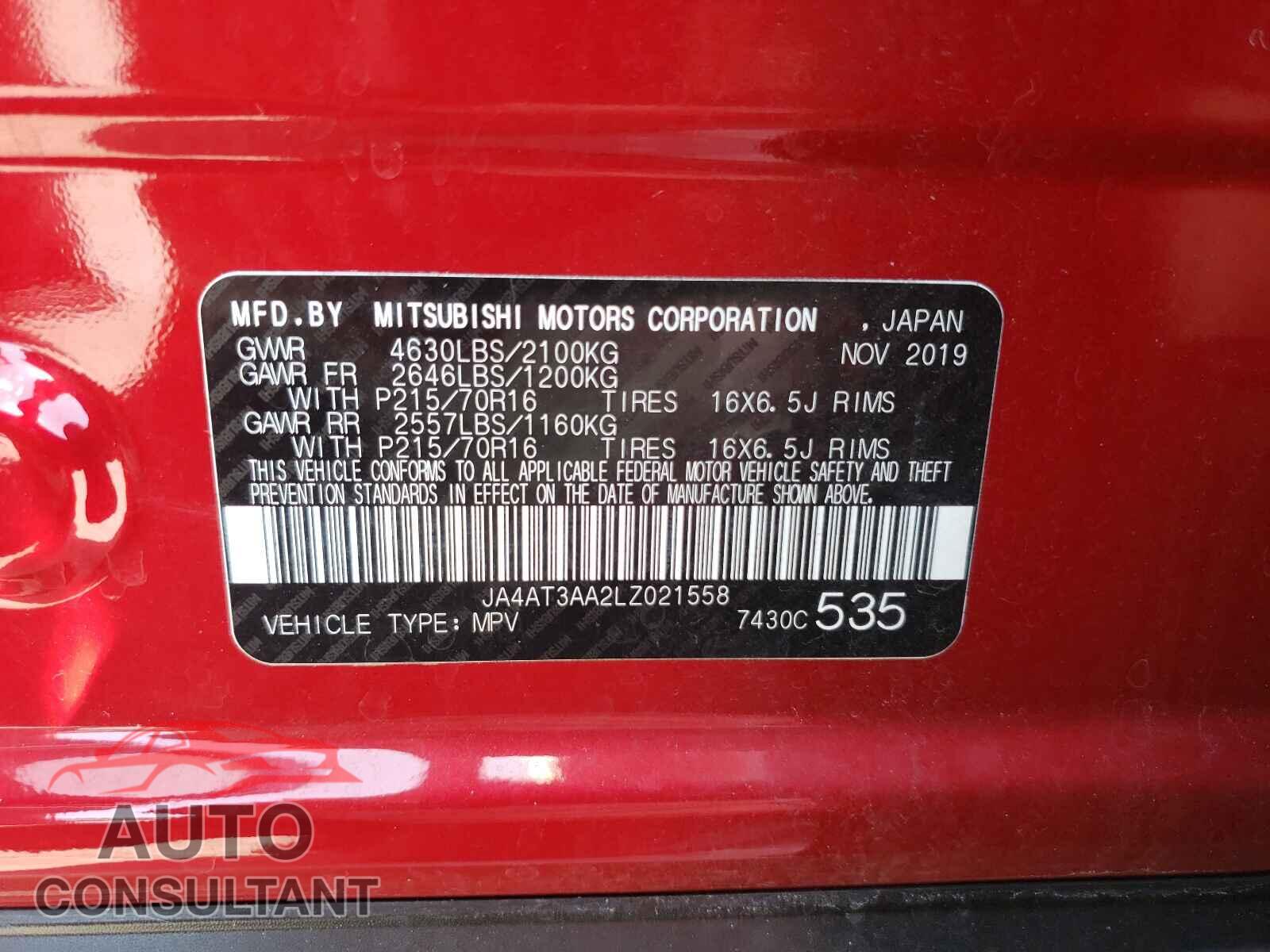 MITSUBISHI ECLIPSE 2020 - JA4AT3AA2LZ021558