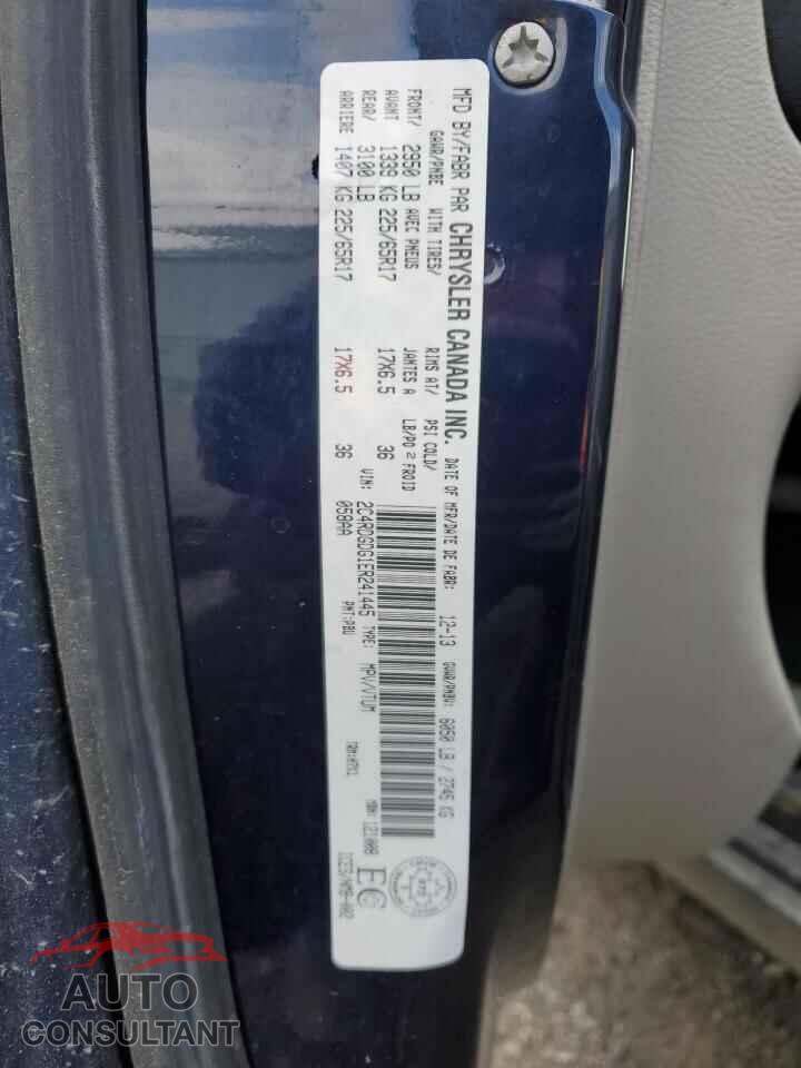 DODGE CARAVAN 2014 - 2C4RDGDG1ER241445