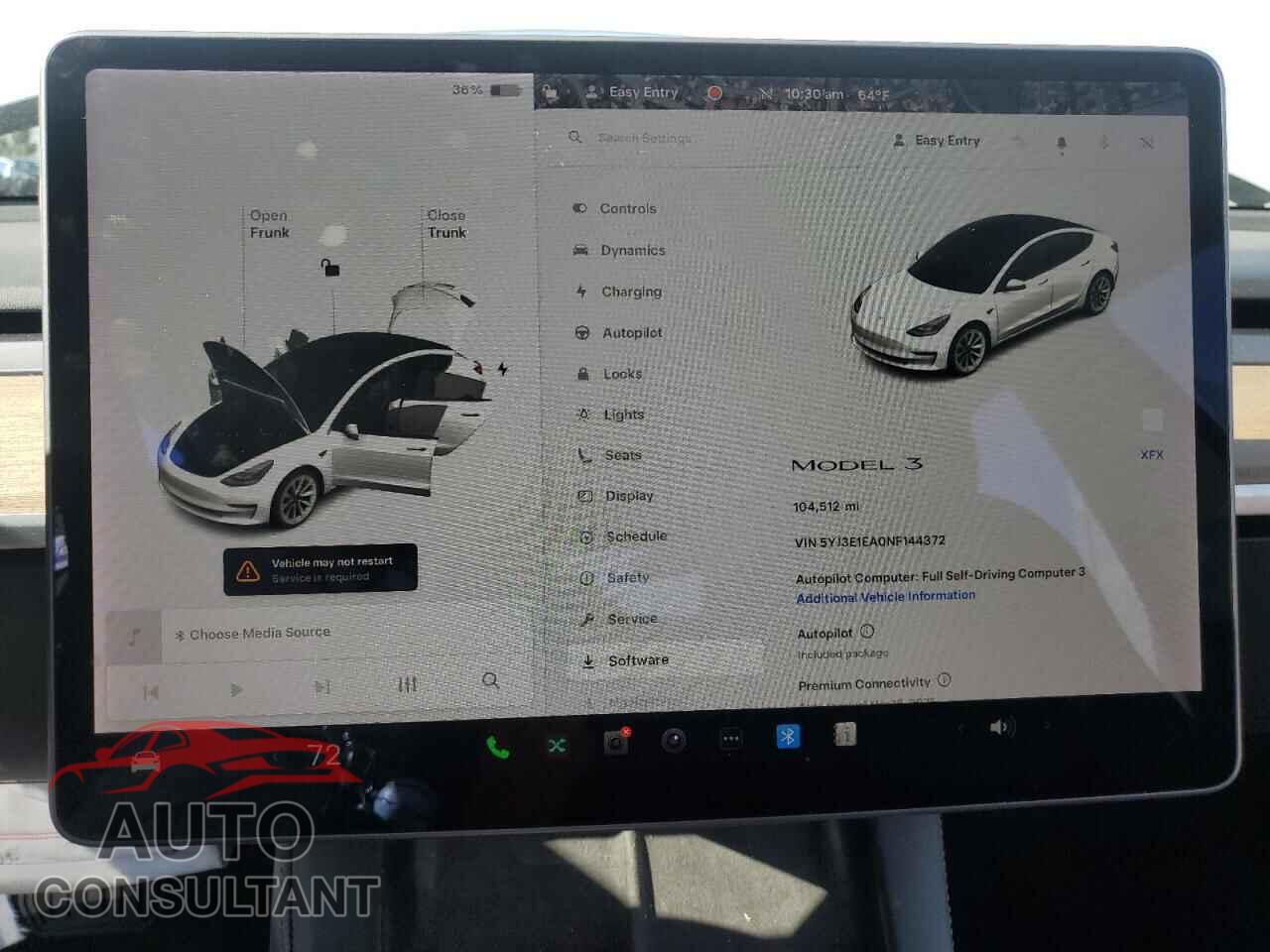 TESLA MODEL 3 2022 - 5YJ3E1EA0NF144372