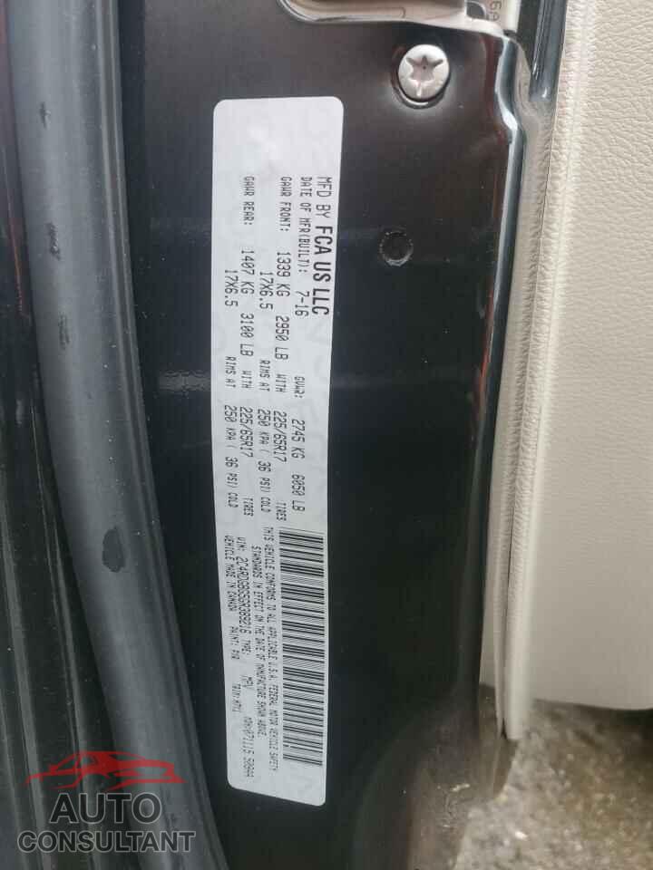DODGE CARAVAN 2016 - 2C4RDGBG5GR389216