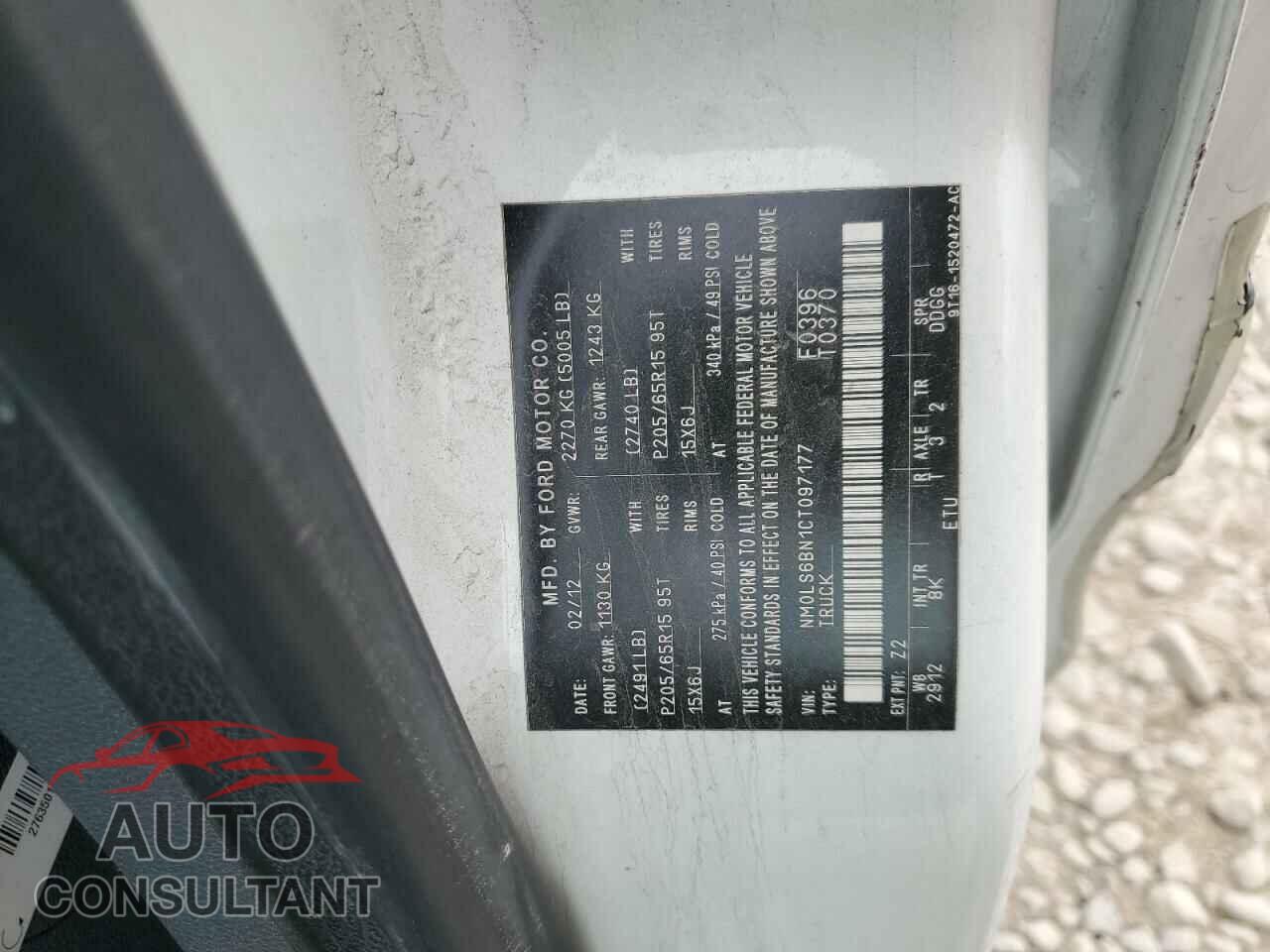 FORD TRANSIT 2012 - NM0LS6BN1CT097177