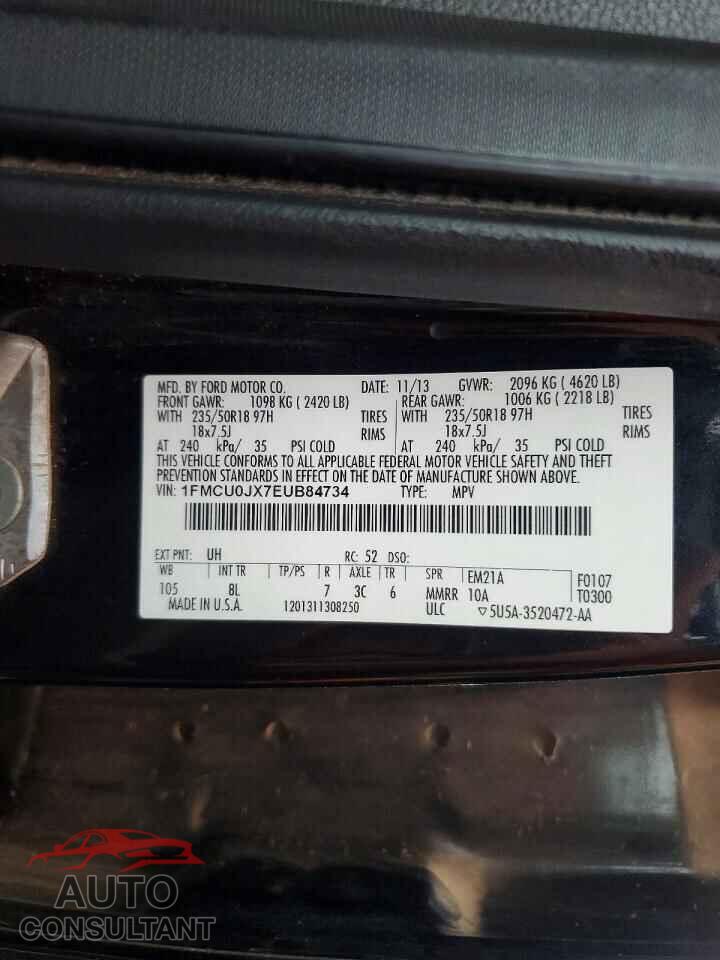 FORD ESCAPE 2014 - 1FMCU0JX7EUB84734