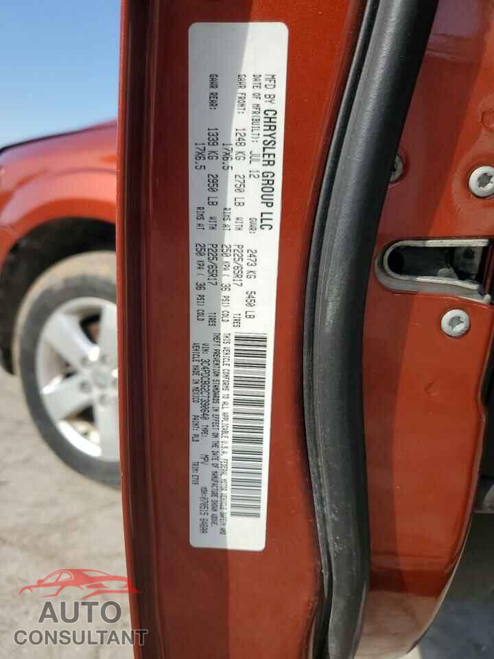 DODGE JOURNEY 2012 - 3C4PDCBG2CT390640