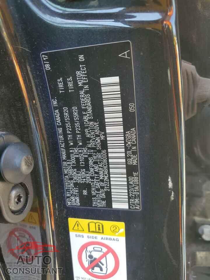 LEXUS RX350 2017 - 2T2ZZMCA6HC080006