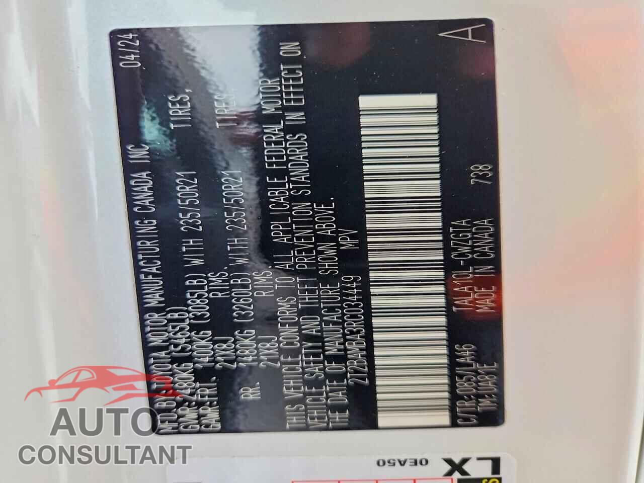 LEXUS RX350 2024 - 2T2BAMBA3RC034449