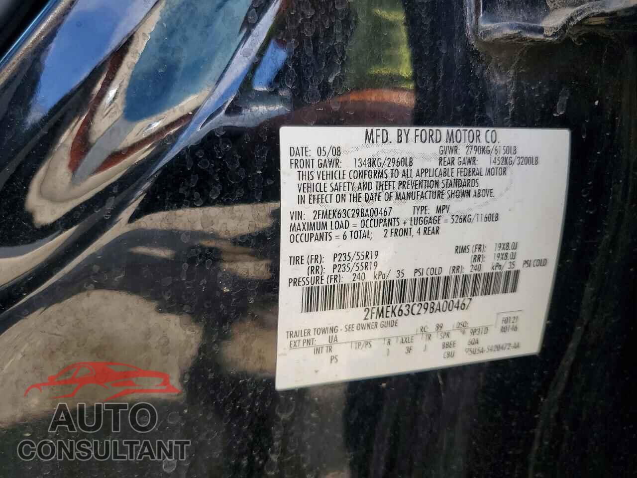 FORD FLEX 2009 - 2FMEK63C29BA00467