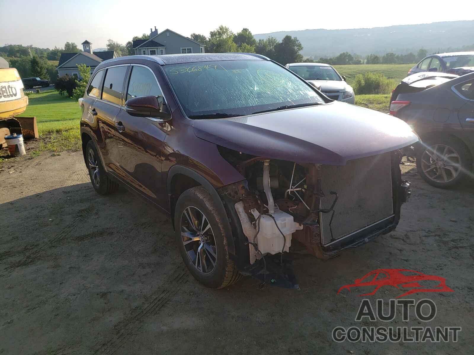 TOYOTA HIGHLANDER 2016 - 5TDJKRFH5GS314783