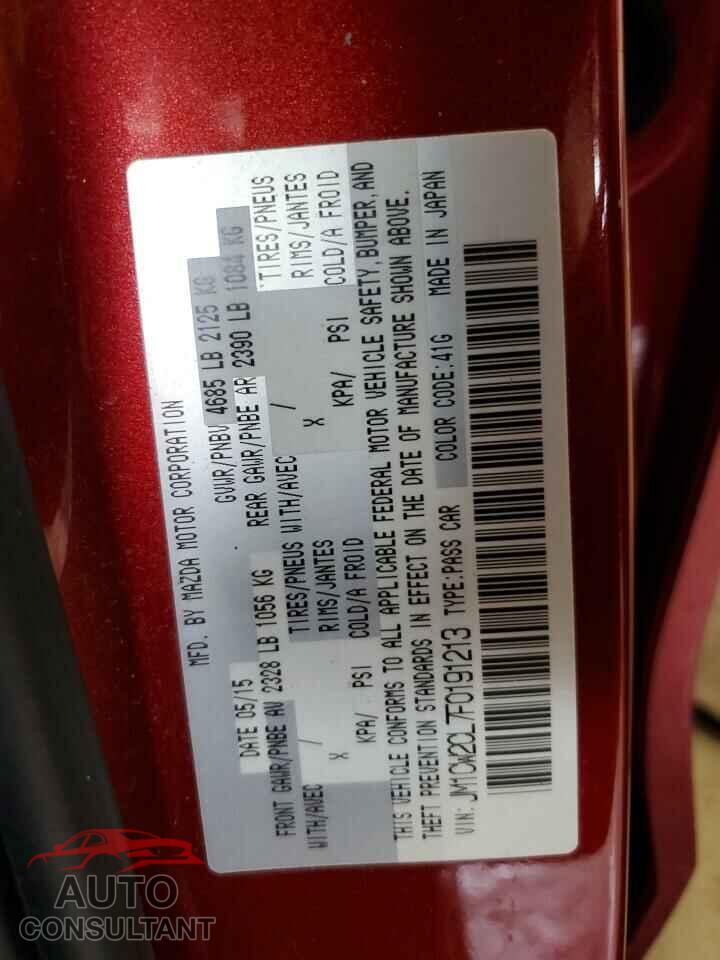 MAZDA 5 2015 - JM1CW2CL7F0191213