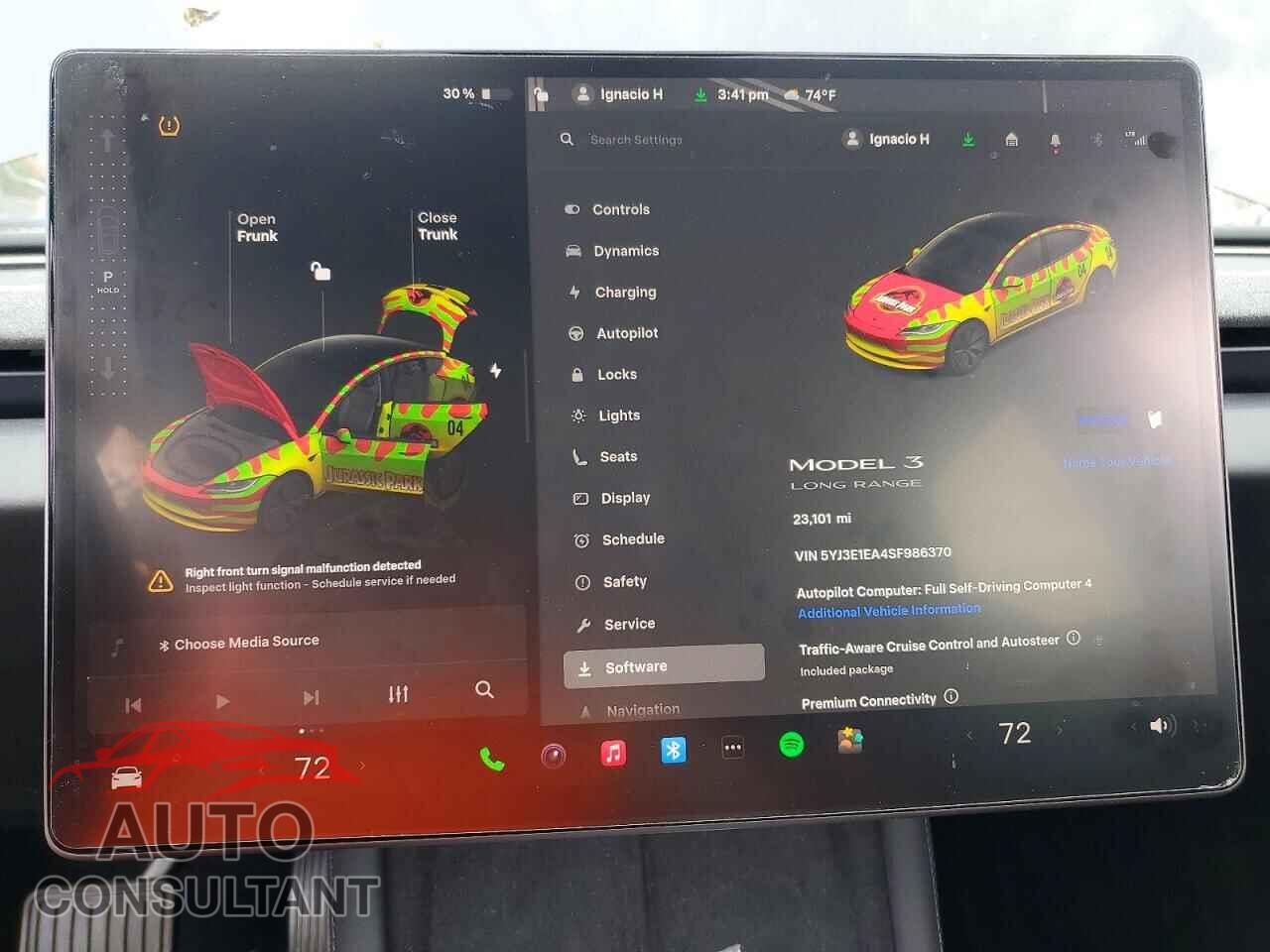 TESLA MODEL 3 2025 - 5YJ3E1EA4SF986370