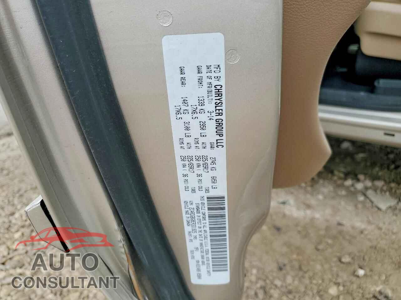 DODGE CARAVAN 2014 - 2C4RDGBG8ER331825