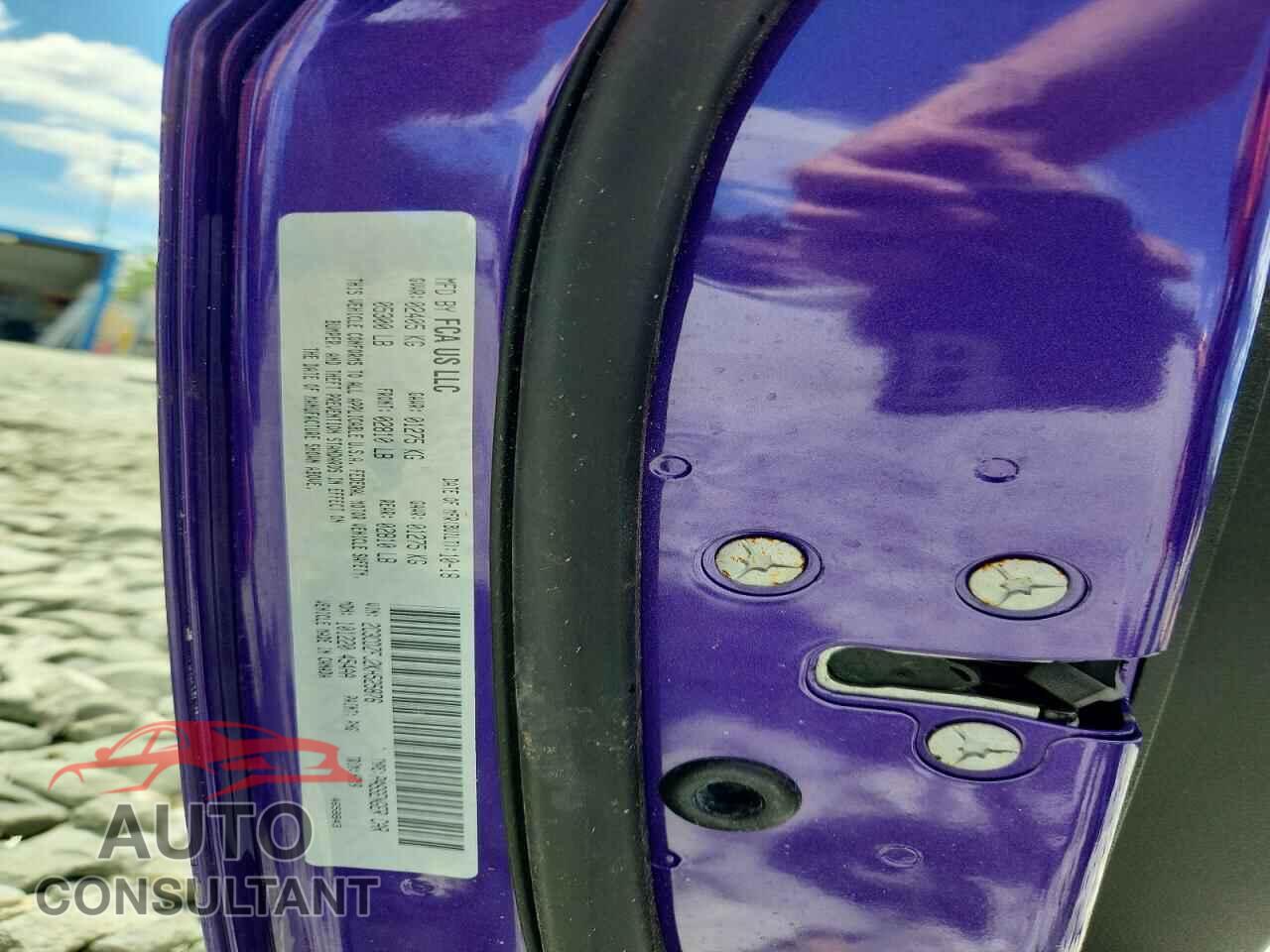 DODGE CHALLENGER 2019 - 2C3CDZFJ2KH525876