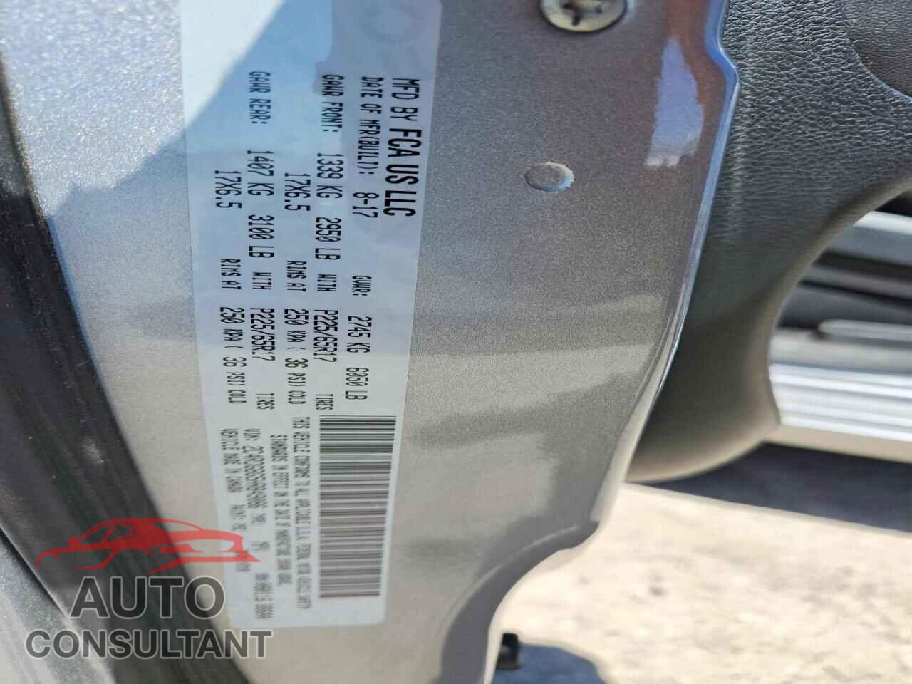 DODGE CARAVAN 2017 - 2C4RDGBG5HR849086
