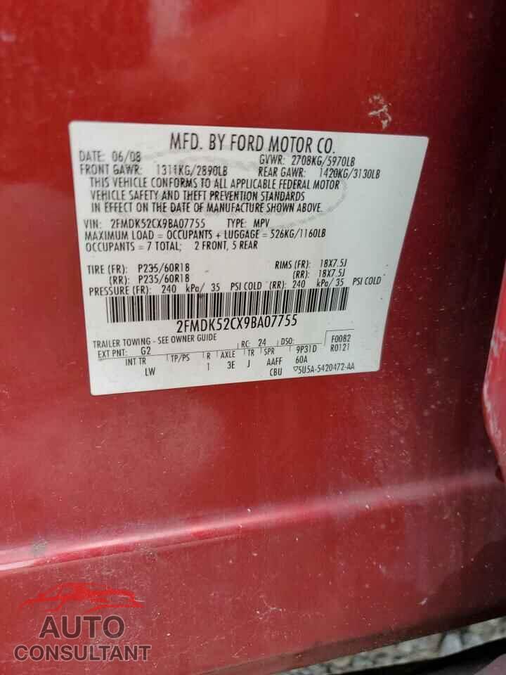 FORD FLEX 2009 - 2FMDK52CX9BA07755