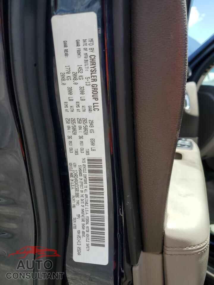 DODGE DURANGO 2013 - 1C4RDHAG4DC681886