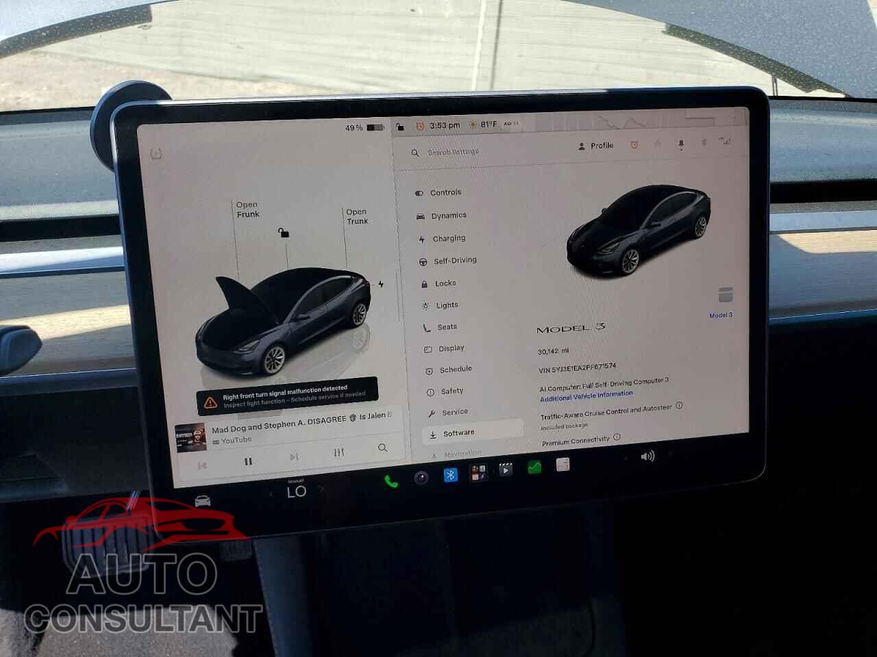 TESLA MODEL 3 2023 - 5YJ3E1EA2PF671574