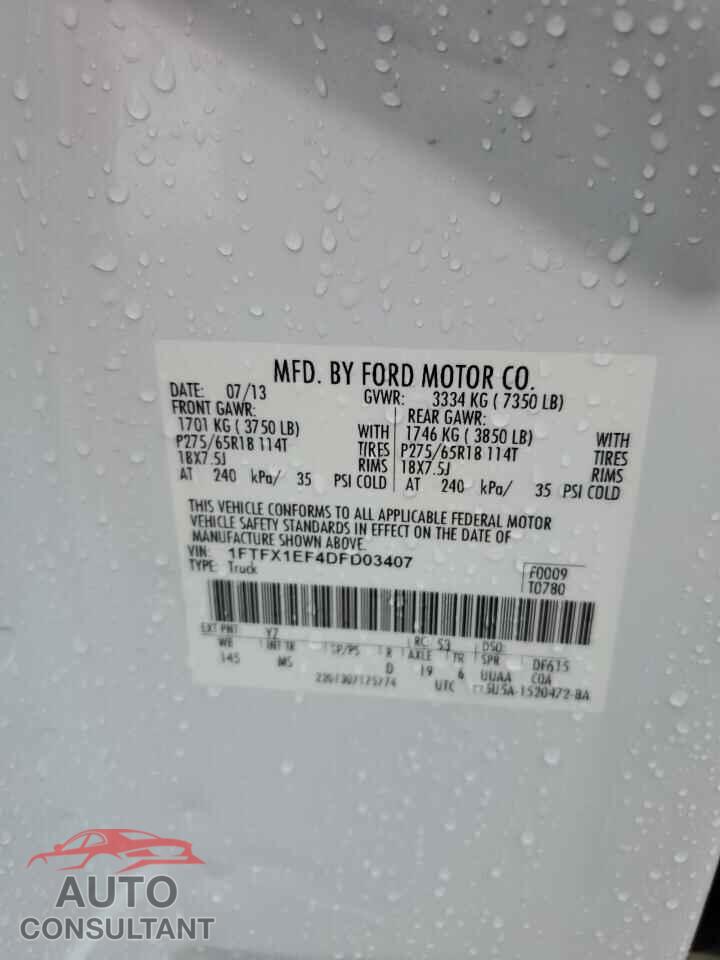 FORD F-150 2013 - 1FTFX1EF4DFD03407