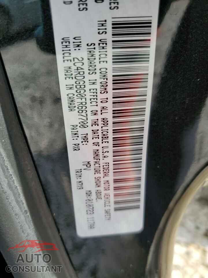 DODGE CARAVAN 2015 - 2C4RDGBG0FR667700