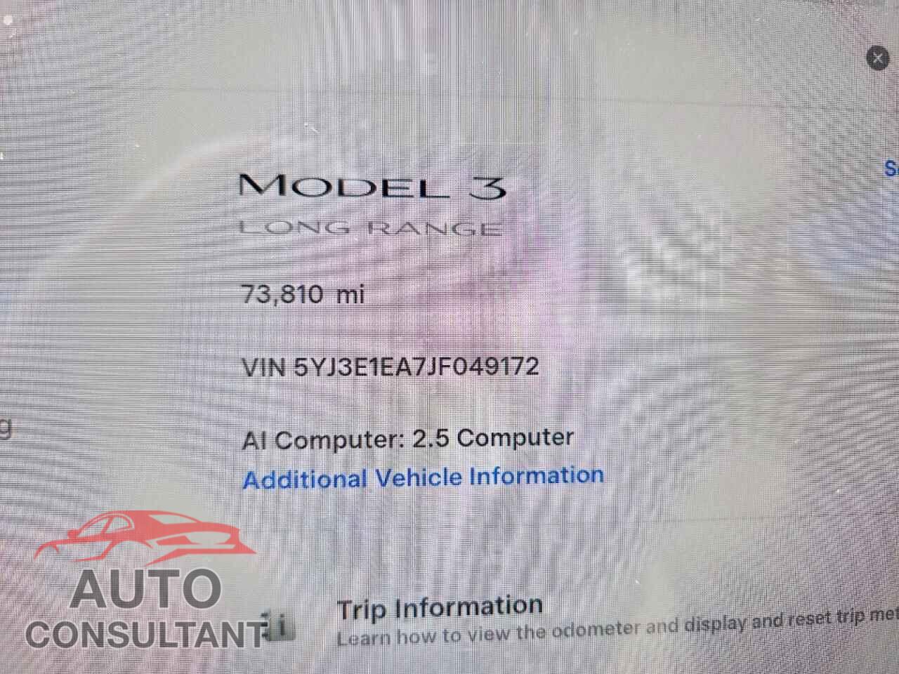 TESLA MODEL 3 2018 - 5YJ3E1EA7JF049172