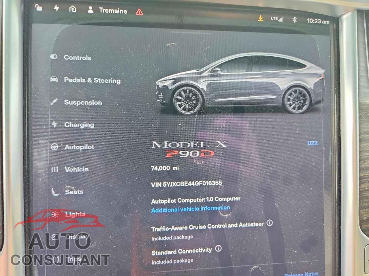 TESLA MODEL X 2016 - 5YJXCBE44GF016355