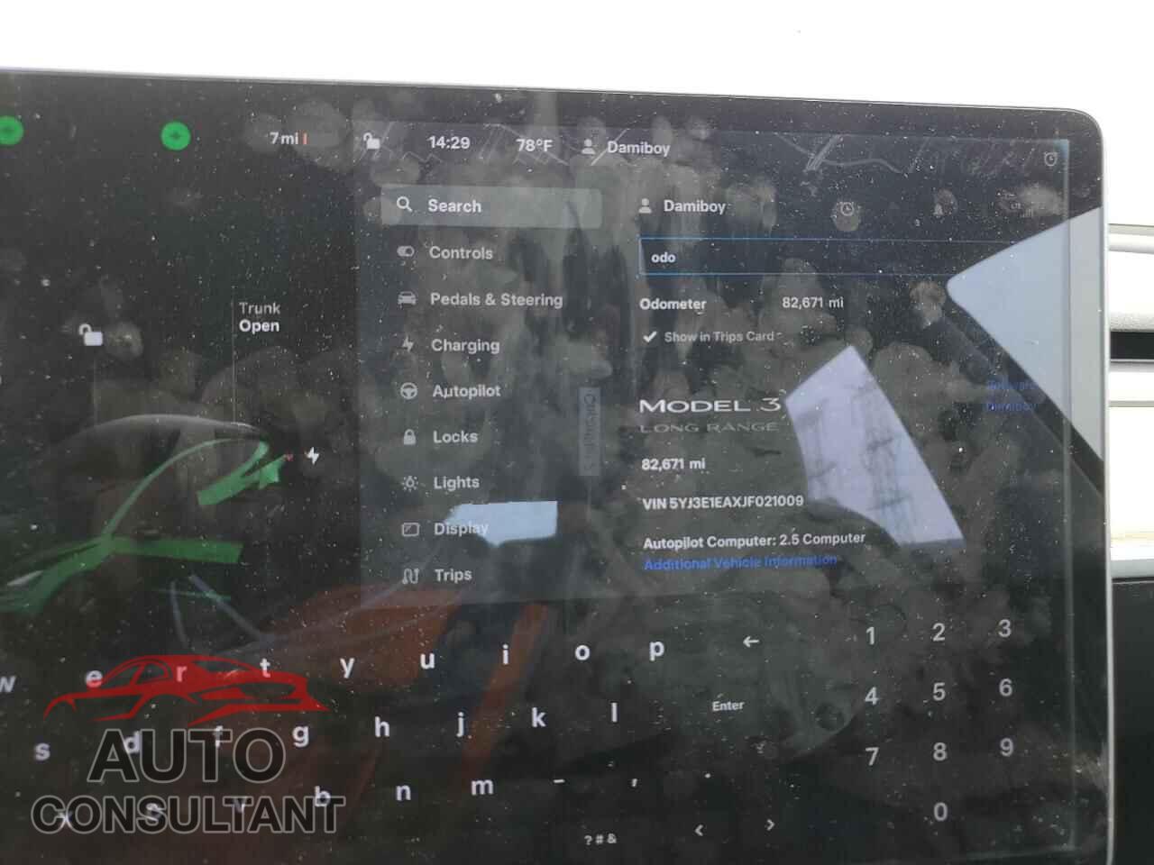 TESLA MODEL 3 2018 - 5YJ3E1EAXJF021009