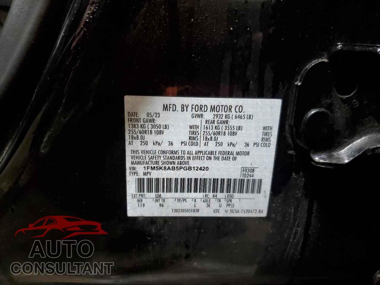 FORD EXPLORER 2023 - 1FM5K8AB5PGB12420