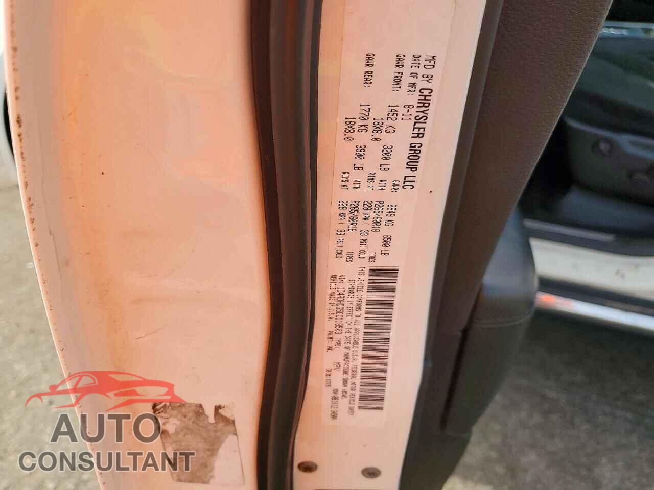 DODGE DURANGO 2012 - 1C4RDHDG5CC118503