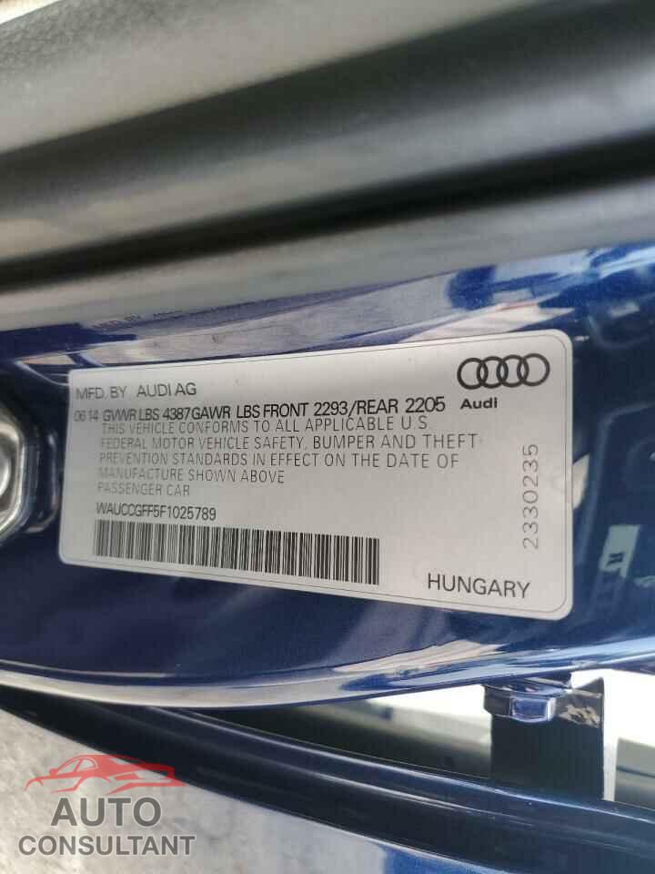 AUDI A3 2015 - WAUCCGFF5F1025789