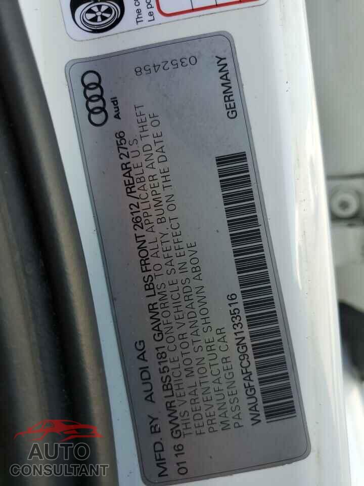 AUDI A6 2016 - WAUGFAFC9GN133516
