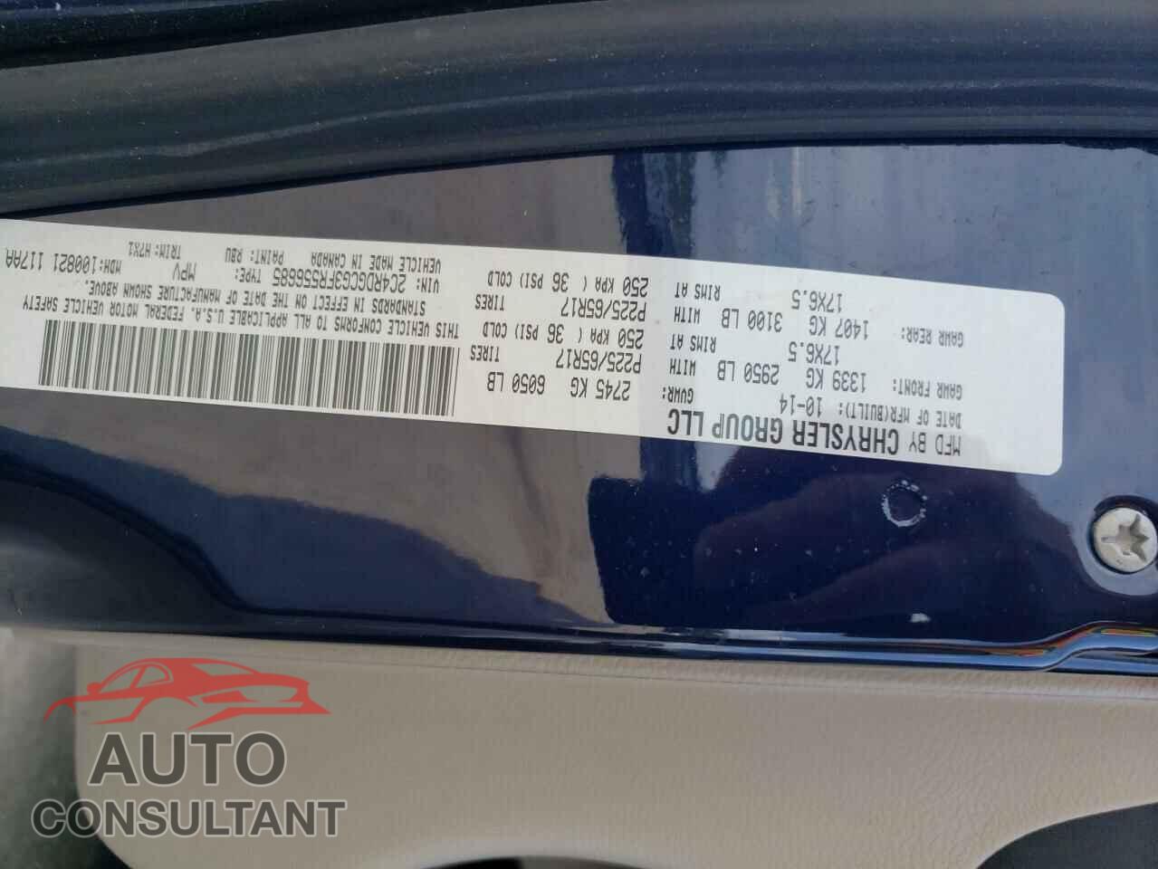 DODGE CARAVAN 2015 - 2C4RDGCG3FR556685