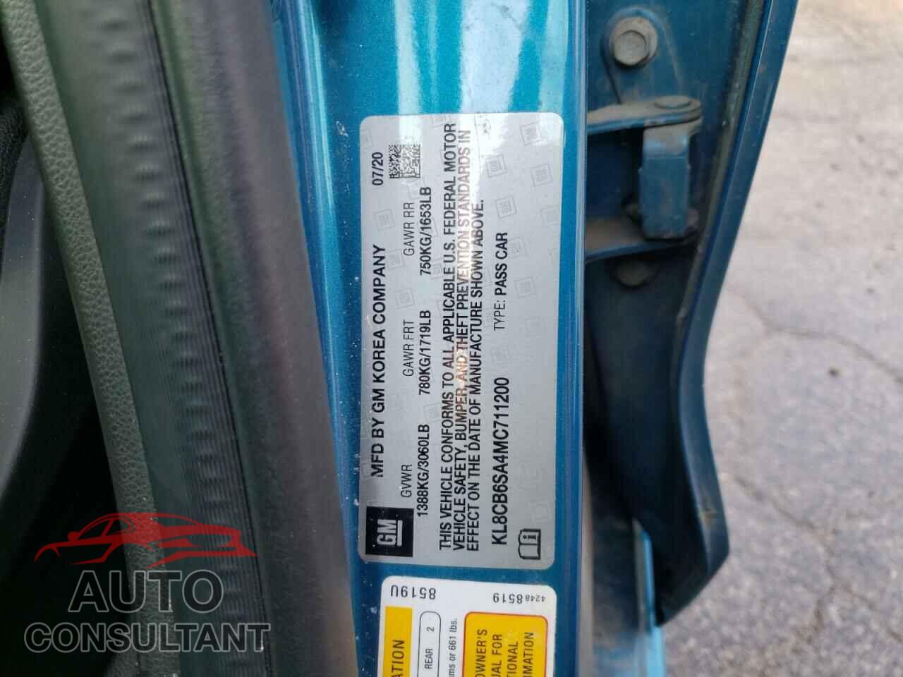 CHEVROLET SPARK 2021 - KL8CB6SA4MC711200