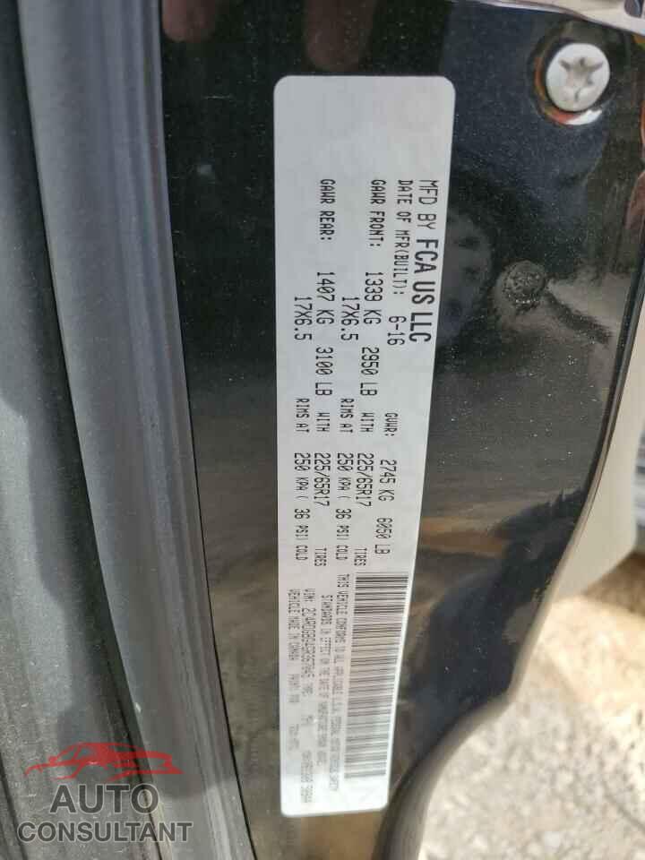DODGE CARAVAN 2016 - 2C4RDGBG4GR367045