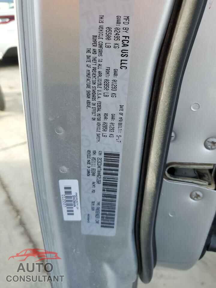 DODGE CHARGER 2017 - 2C3CDXKTXHH621260