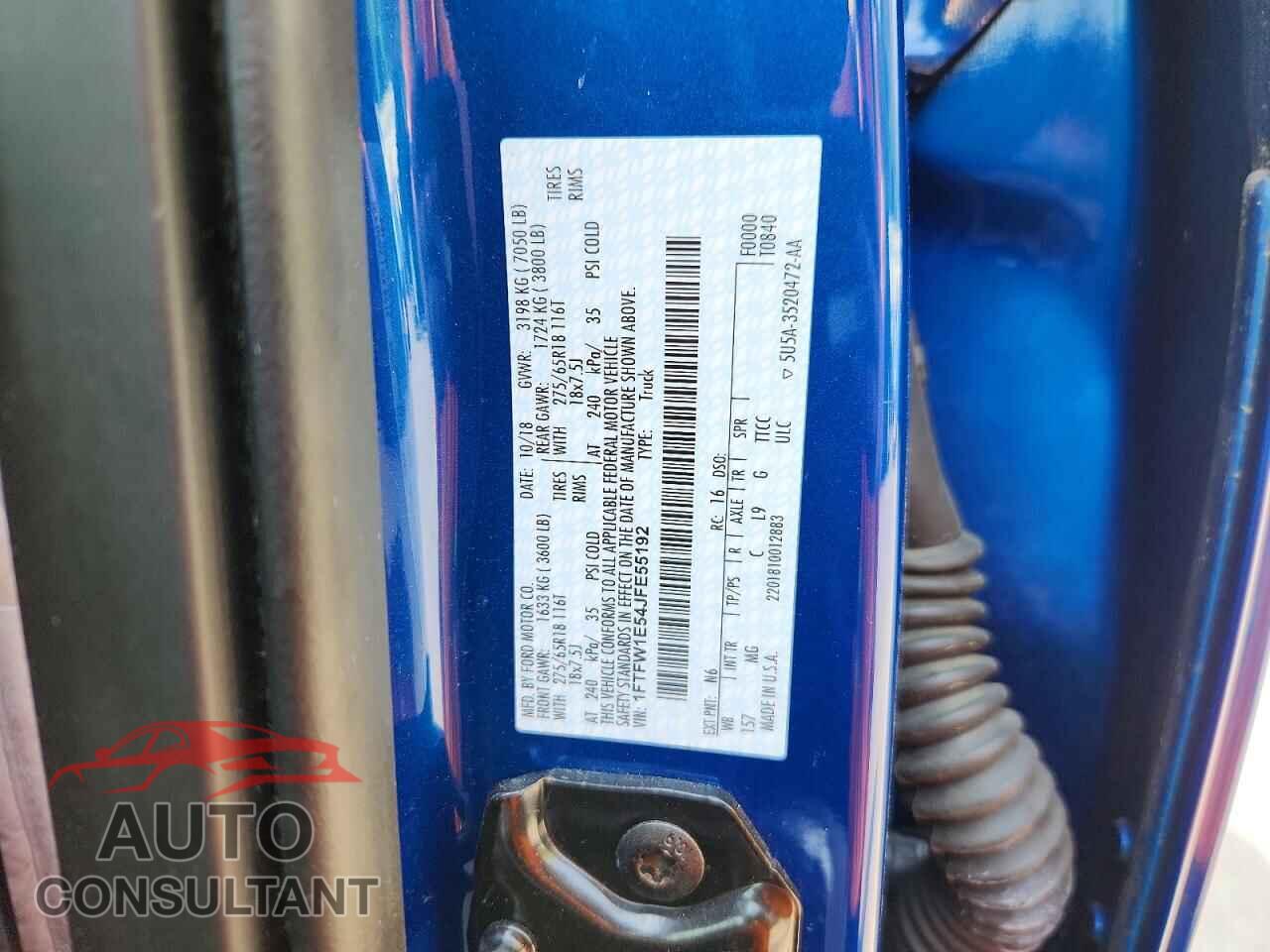 FORD All Models 2018 - 1FTFW1E54JFE55192