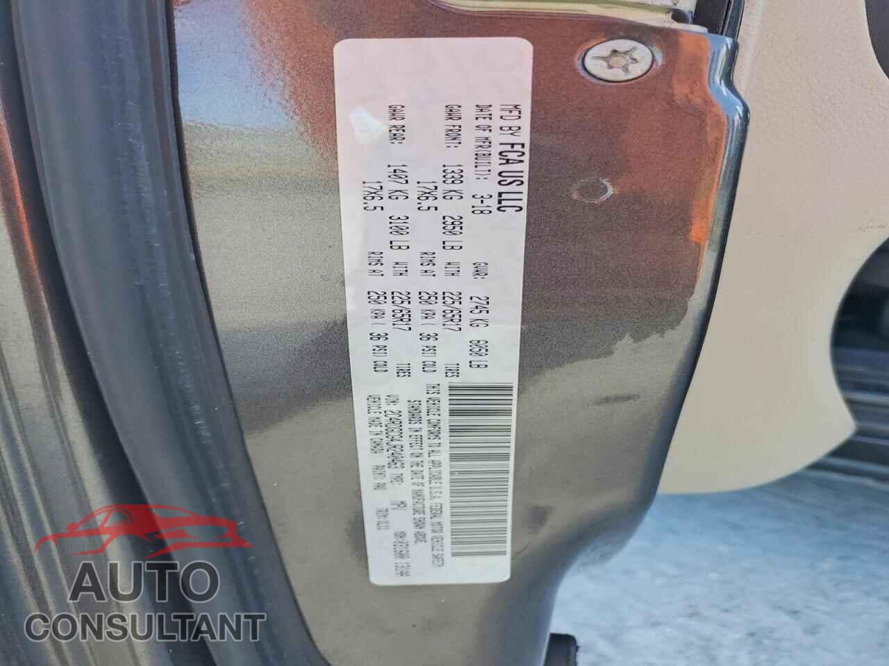 DODGE CARAVAN 2018 - 2C4RDGCG4JR240463