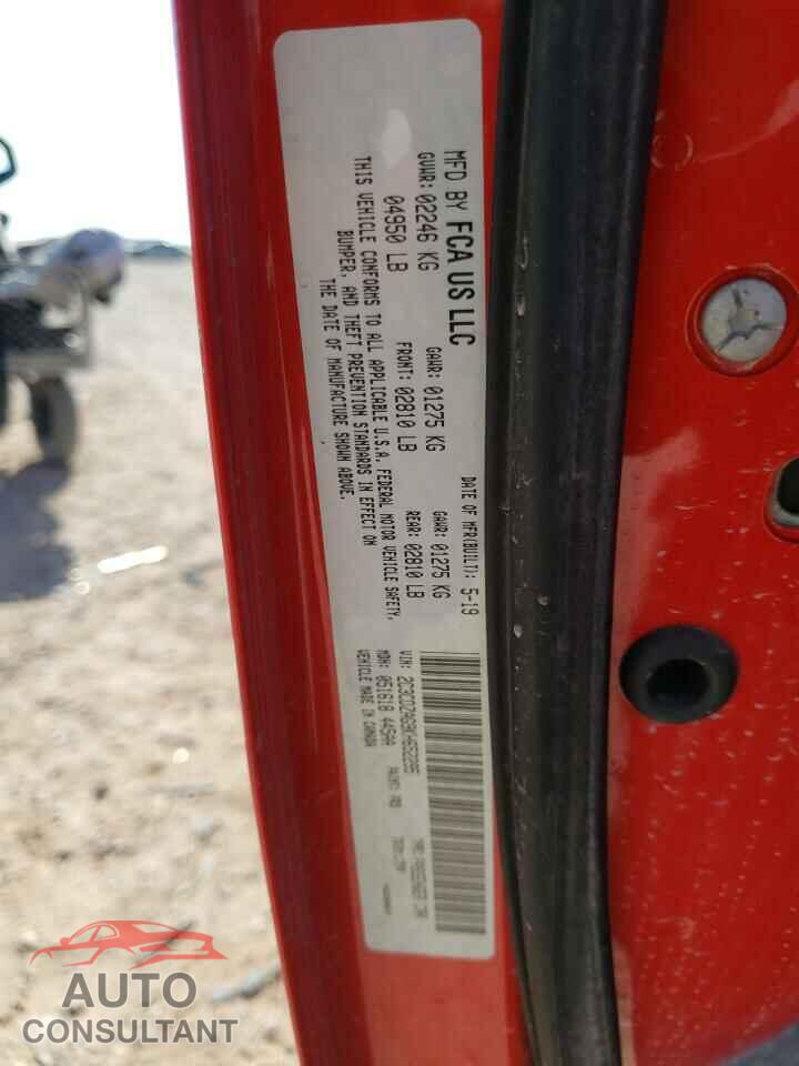 DODGE CHALLENGER 2019 - 2C3CDZAG9KH652295