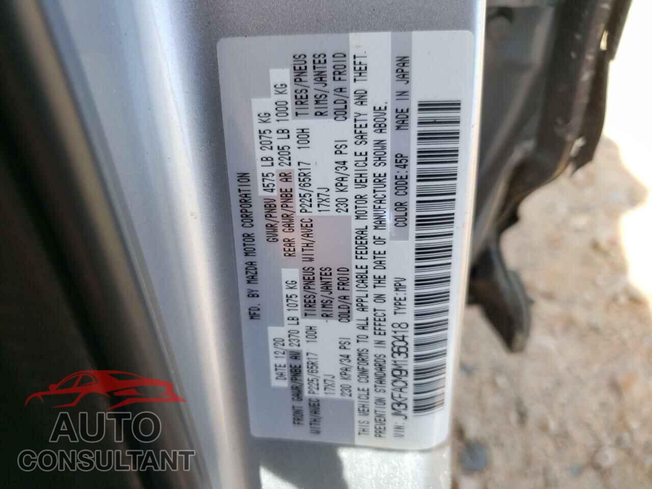 MAZDA CX-5 2021 - JM3KFACM9M1360418