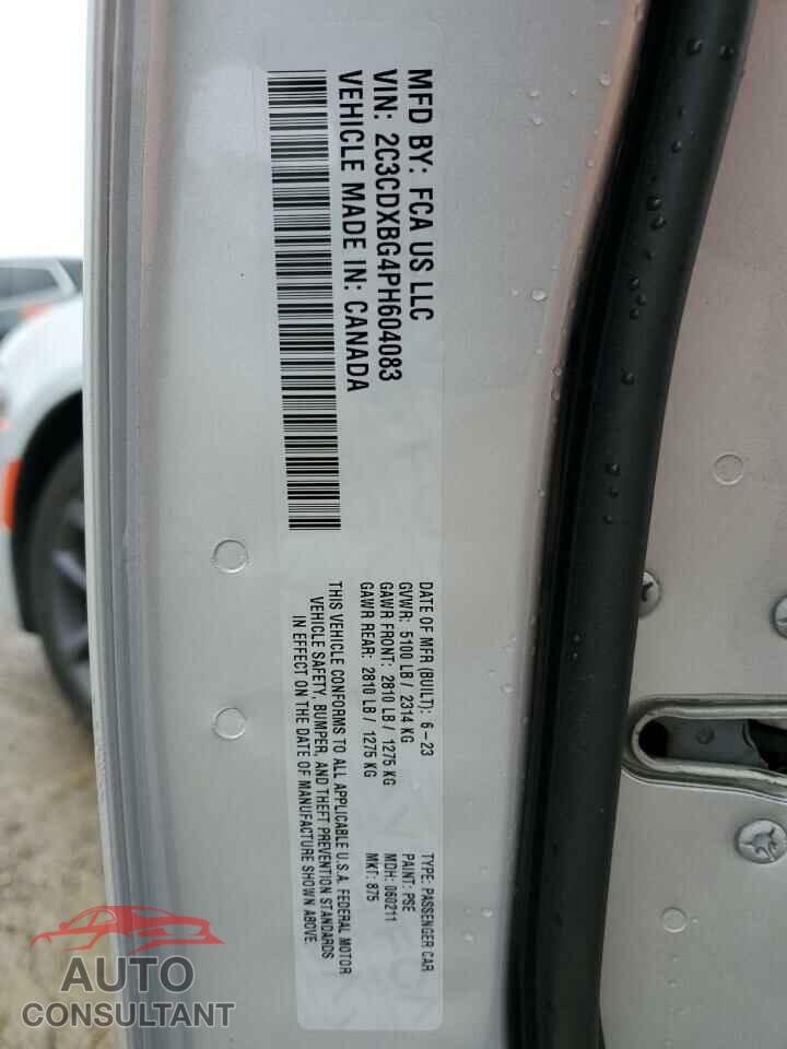 DODGE CHARGER 2023 - 2C3CDXBG4PH604083