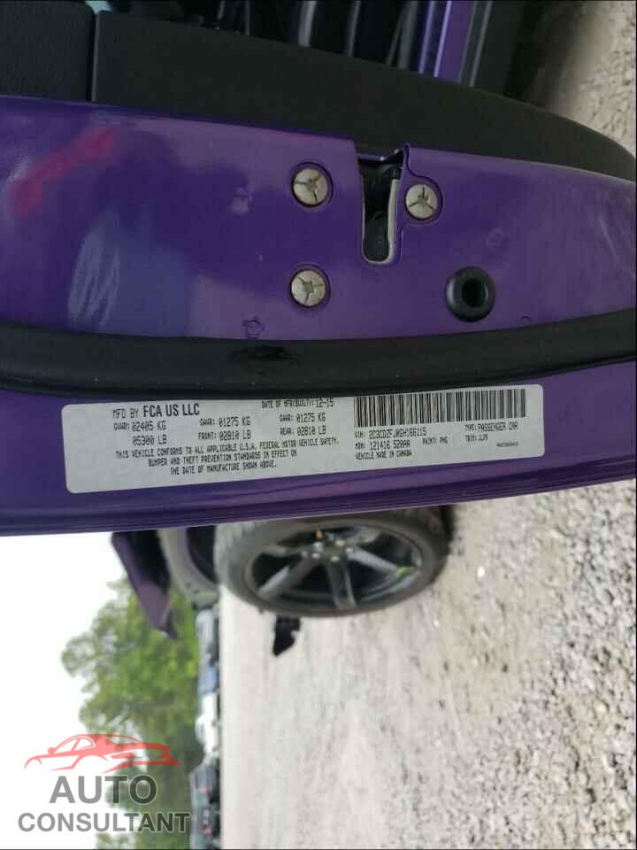 DODGE CHALLENGER 2016 - 2C3CDZFJ0GH166115