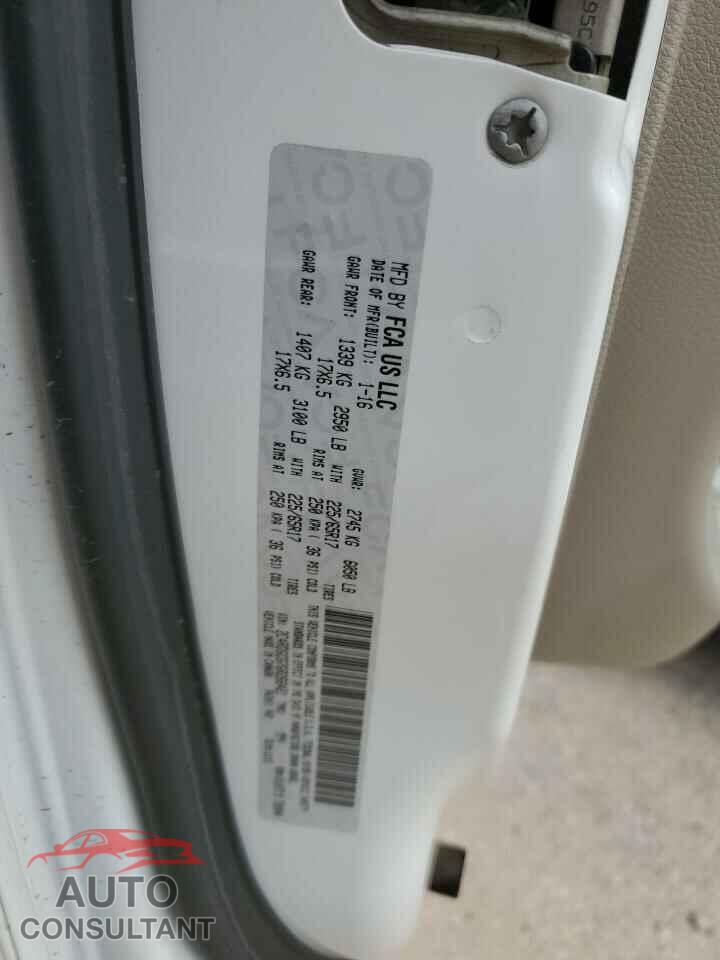 DODGE CARAVAN 2016 - 2C4RDGCG7GR266421