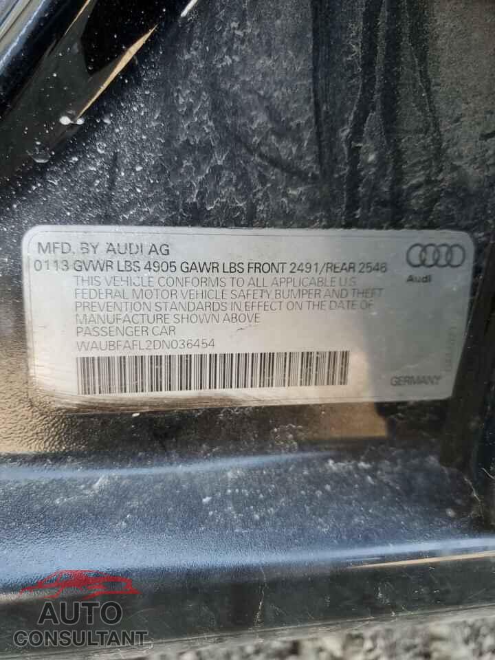 AUDI A4 2013 - WAUBFAFL2DN036454