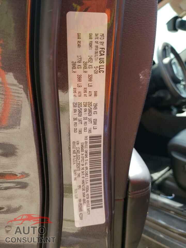 DODGE DURANGO 2020 - 1C4RDJDG2LC352072