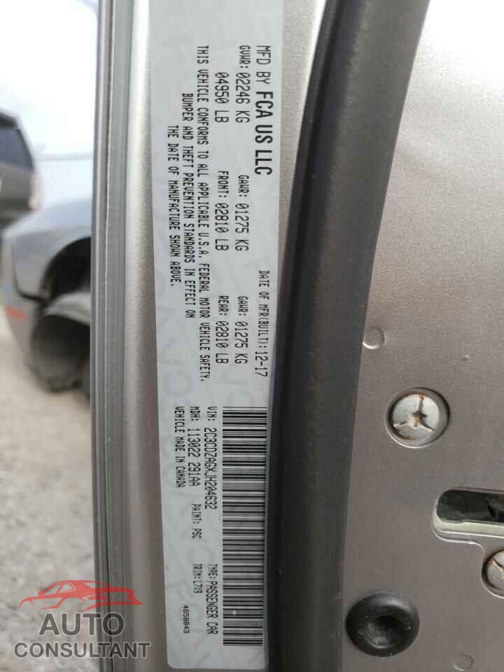 DODGE CHALLENGER 2018 - 2C3CDZAGXJH204632