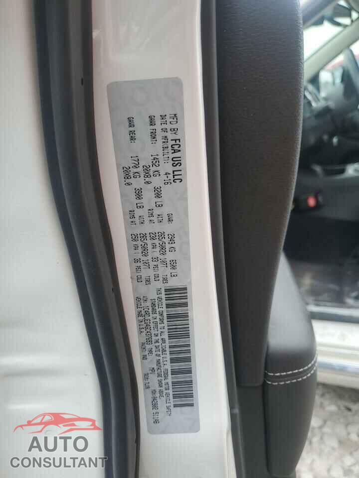 DODGE DURANGO 2016 - 1C4RDJEG4GC437693