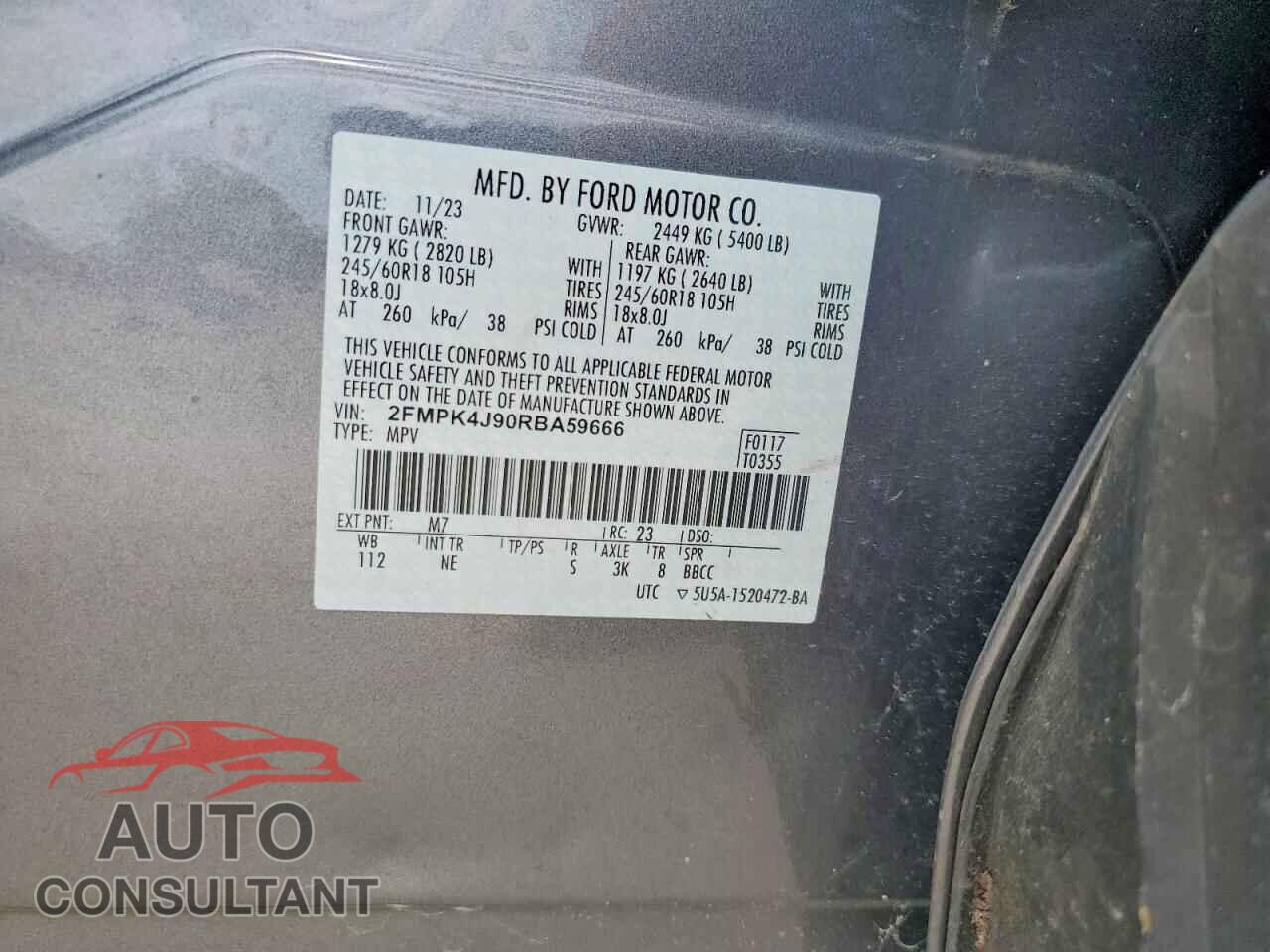 FORD EDGE 2024 - 2FMPK4J90RBA59666