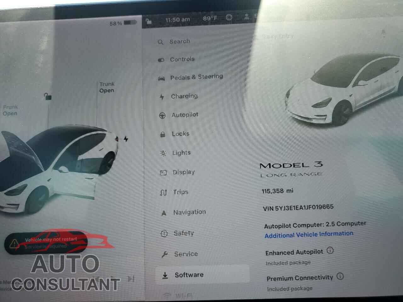 TESLA MODEL 3 2018 - 5YJ3E1EA1JF019665