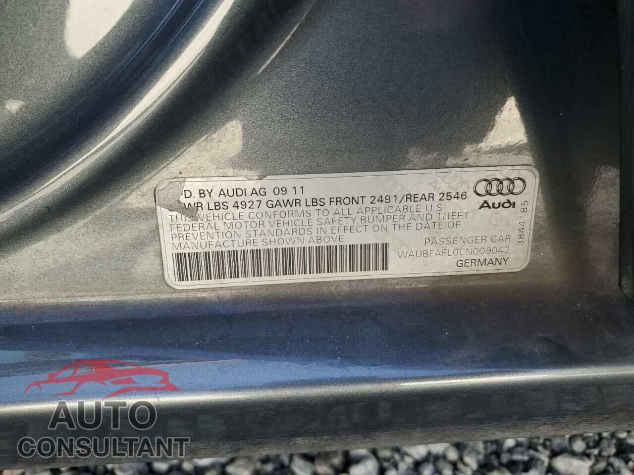 AUDI A4 2012 - WAUBFAFL0CN009042