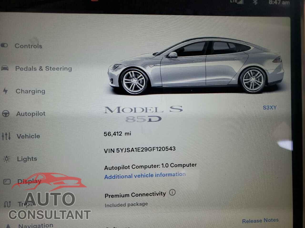 TESLA MODEL S 2016 - 5YJSA1E29GF120543