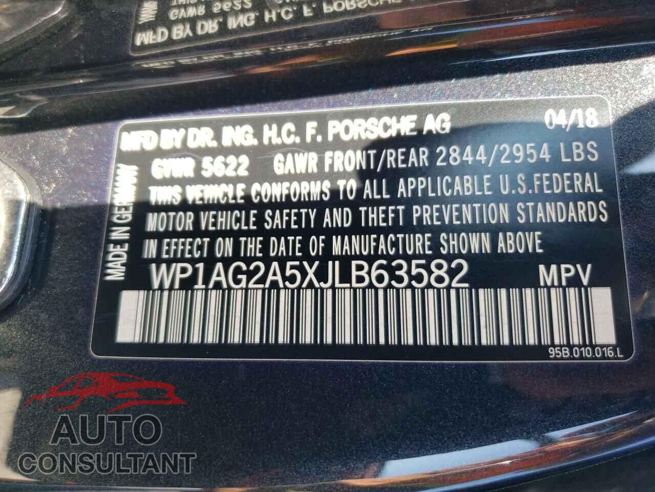 PORSCHE MACAN 2018 - WP1AG2A5XJLB63582