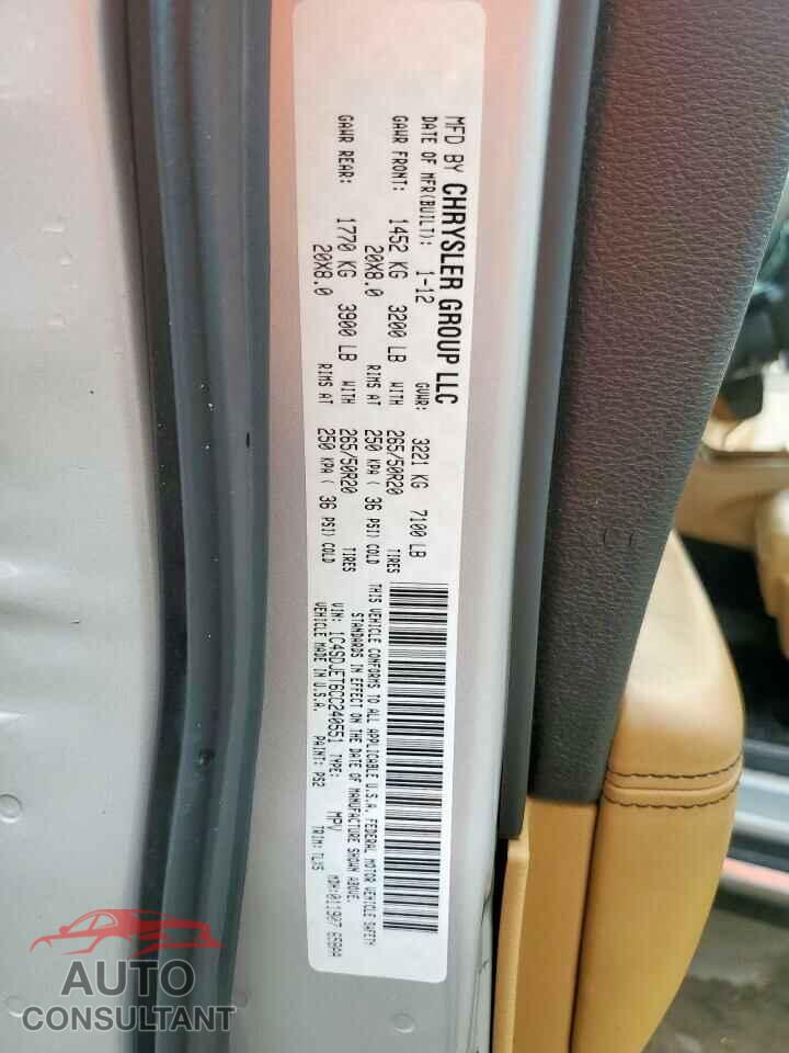 DODGE DURANGO 2012 - 1C4SDJET6CC240551